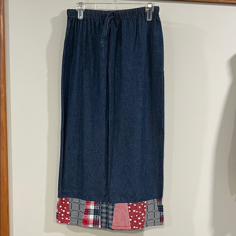 Karen Scott Blue Denim Skirt